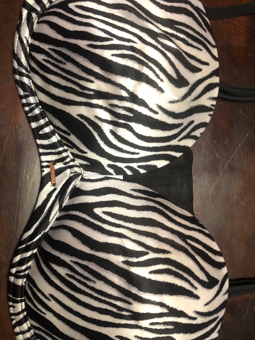 Victoria’s Secret Push-Up Bra, Zebra Print, Water Pads, Size 34D
